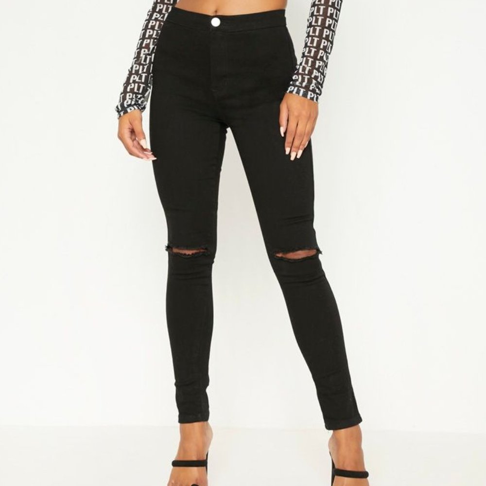 High Waisted Black Jeans
